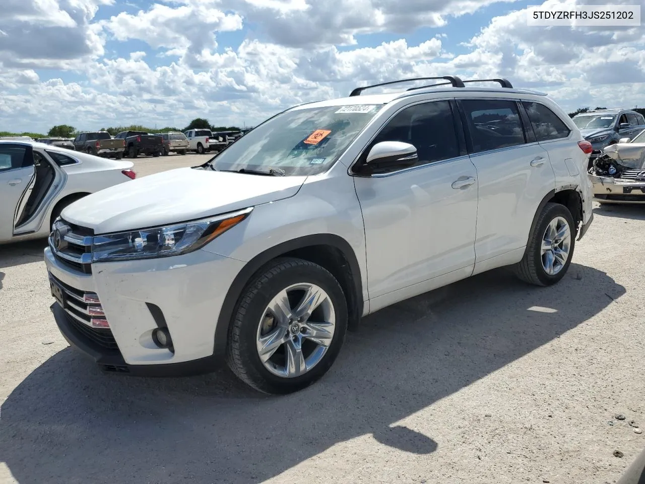 2018 Toyota Highlander Limited VIN: 5TDYZRFH3JS251202 Lot: 72170524