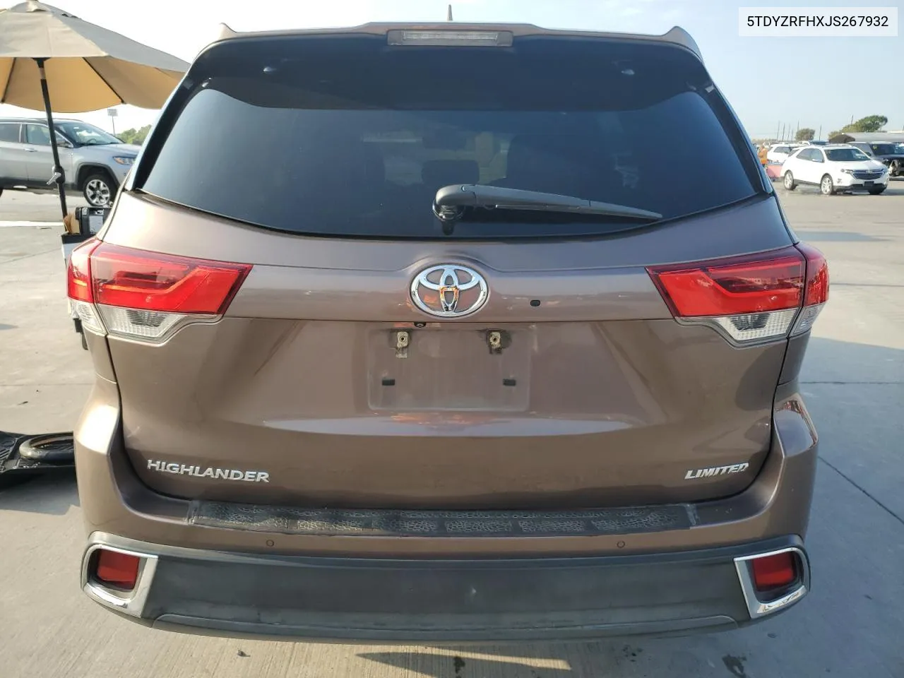 2018 Toyota Highlander Limited VIN: 5TDYZRFHXJS267932 Lot: 72171264