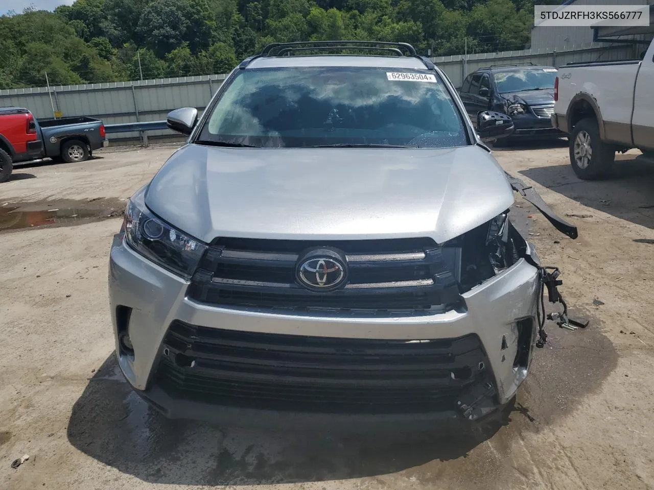 2019 Toyota Highlander Se VIN: 5TDJZRFH3KS566777 Lot: 62963504