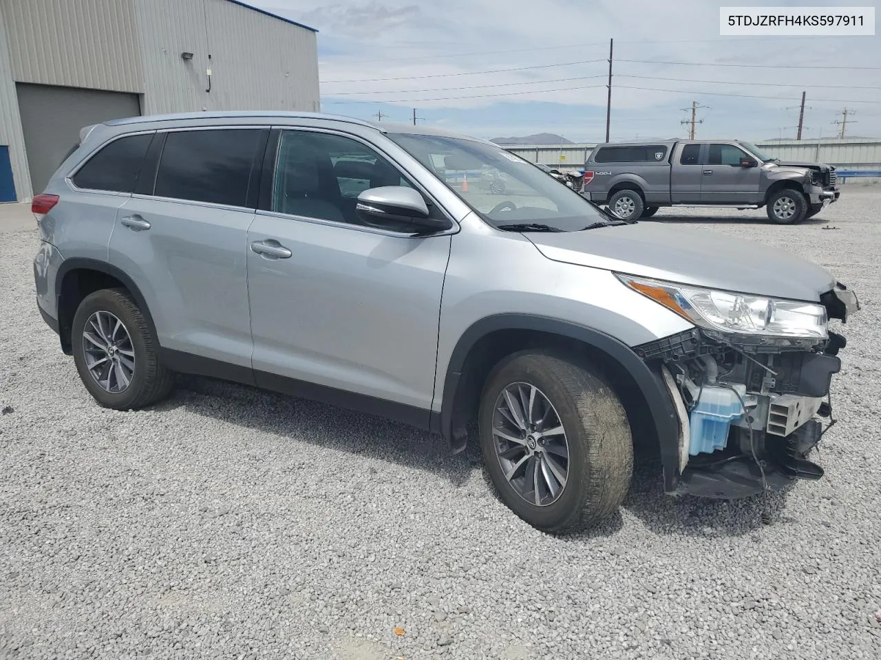 2019 Toyota Highlander Se VIN: 5TDJZRFH4KS597911 Lot: 68738674