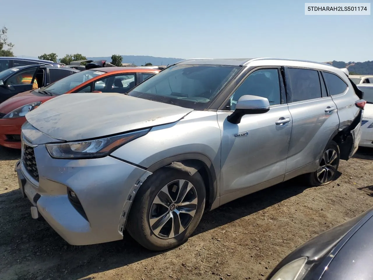 2020 Toyota Highlander Hybrid Xle VIN: 5TDHARAH2LS501174 Lot: 62767684