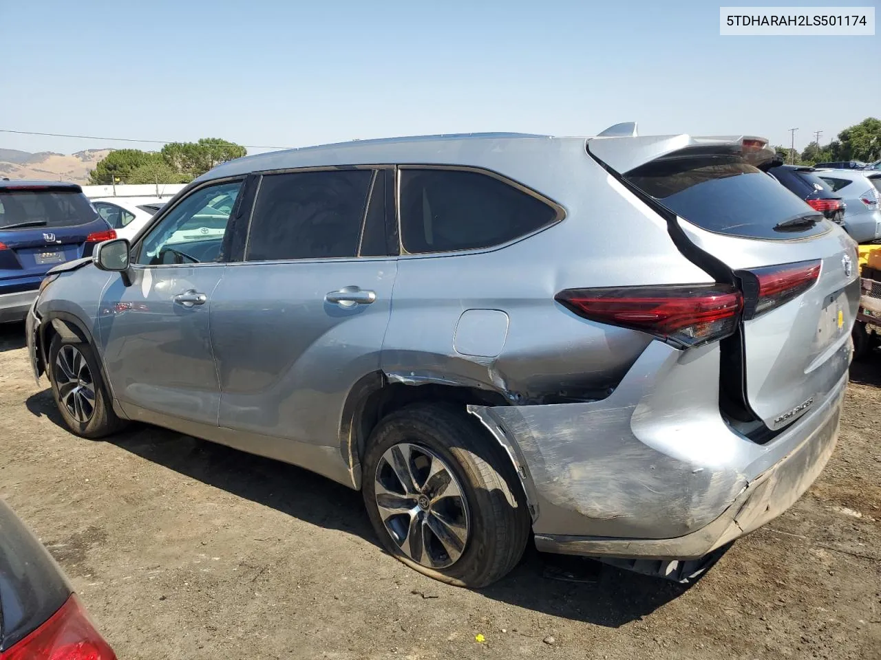 2020 Toyota Highlander Hybrid Xle VIN: 5TDHARAH2LS501174 Lot: 62767684