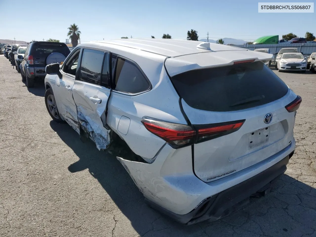 2020 Toyota Highlander Hybrid Le VIN: 5TDBBRCH7LS506807 Lot: 63494084