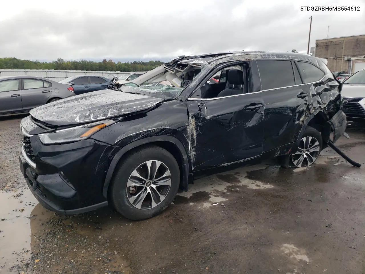 2021 Toyota Highlander Xle VIN: 5TDGZRBH6MS554612 Lot: 72226104