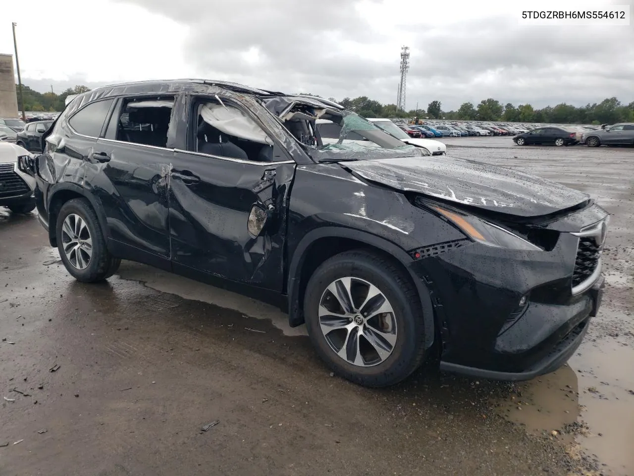 2021 Toyota Highlander Xle VIN: 5TDGZRBH6MS554612 Lot: 72226104