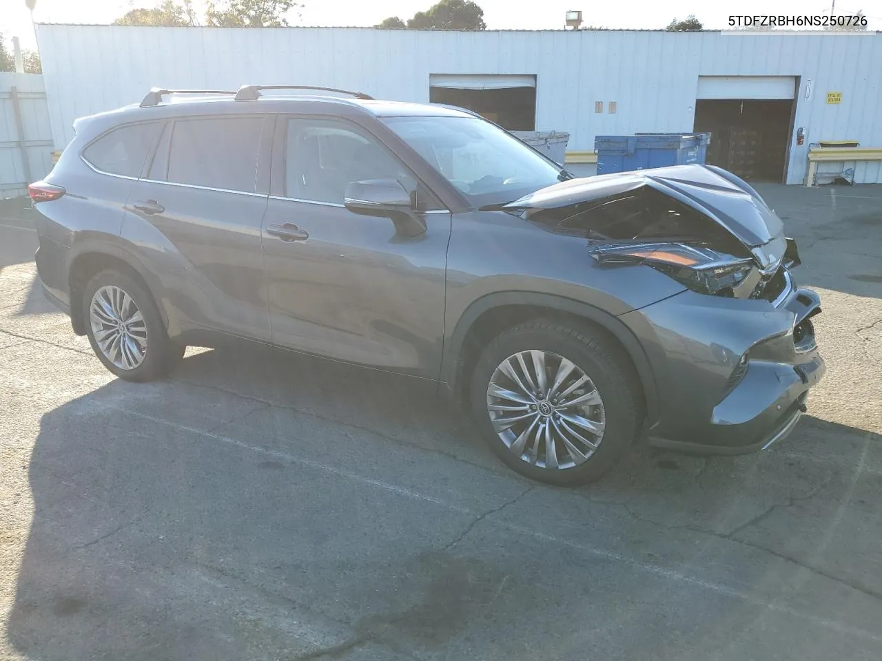 2022 Toyota Highlander Platinum VIN: 5TDFZRBH6NS250726 Lot: 71121594