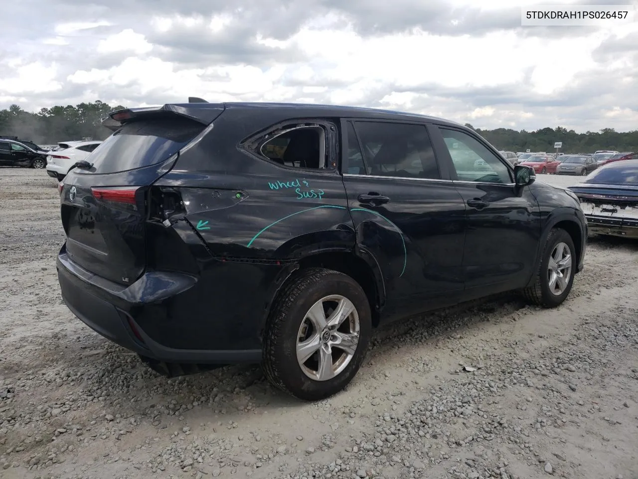 2023 Toyota Highlander L VIN: 5TDKDRAH1PS026457 Lot: 71848594