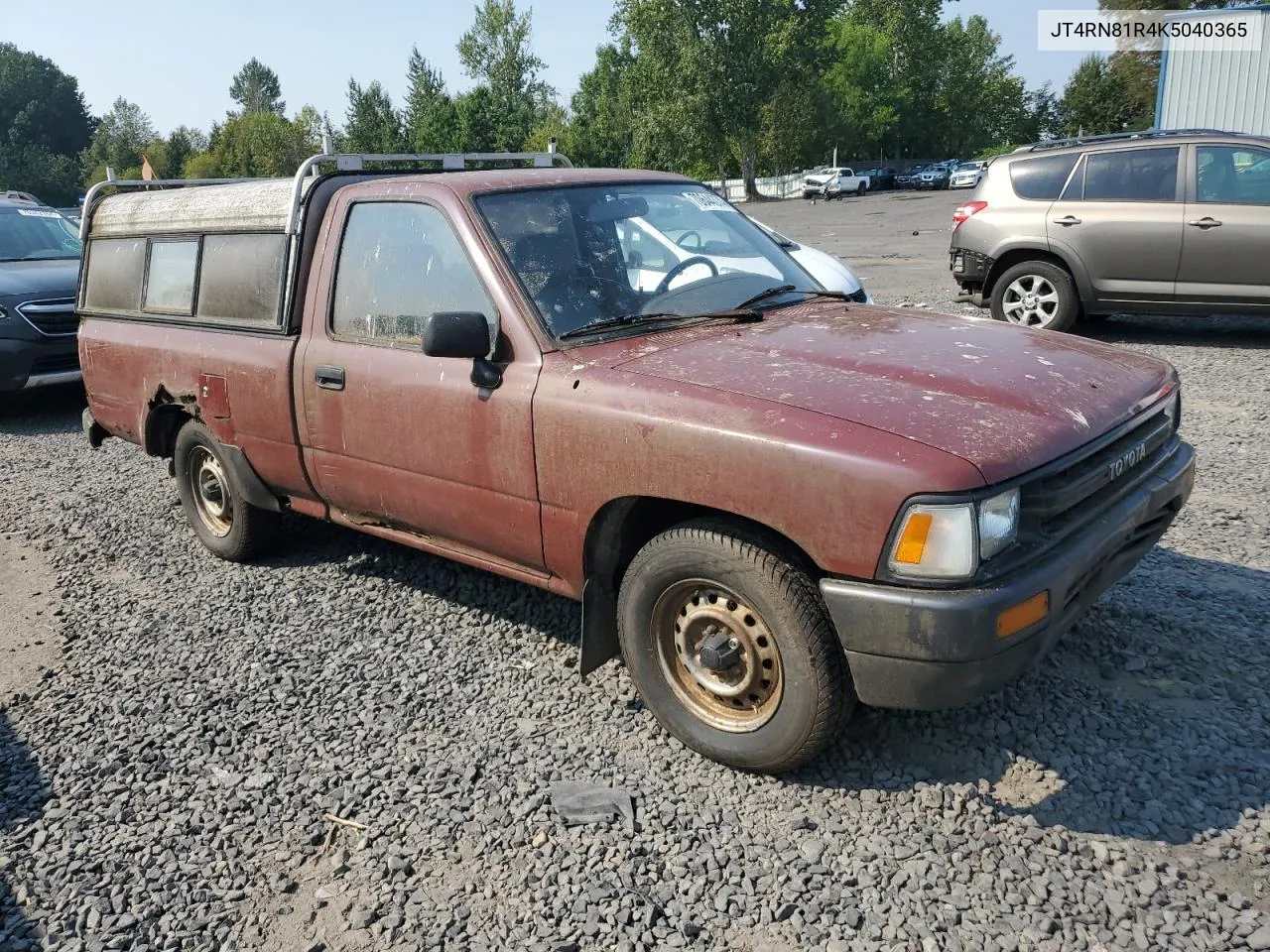 1989 Toyota Pickup 1/2 Ton Short Wheelbase VIN: JT4RN81R4K5040365 Lot: 70644374