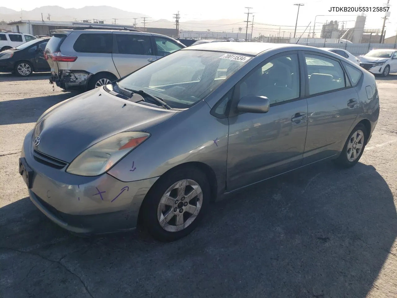 2005 Toyota Prius VIN: JTDKB20U553125857 Lot: 70011534