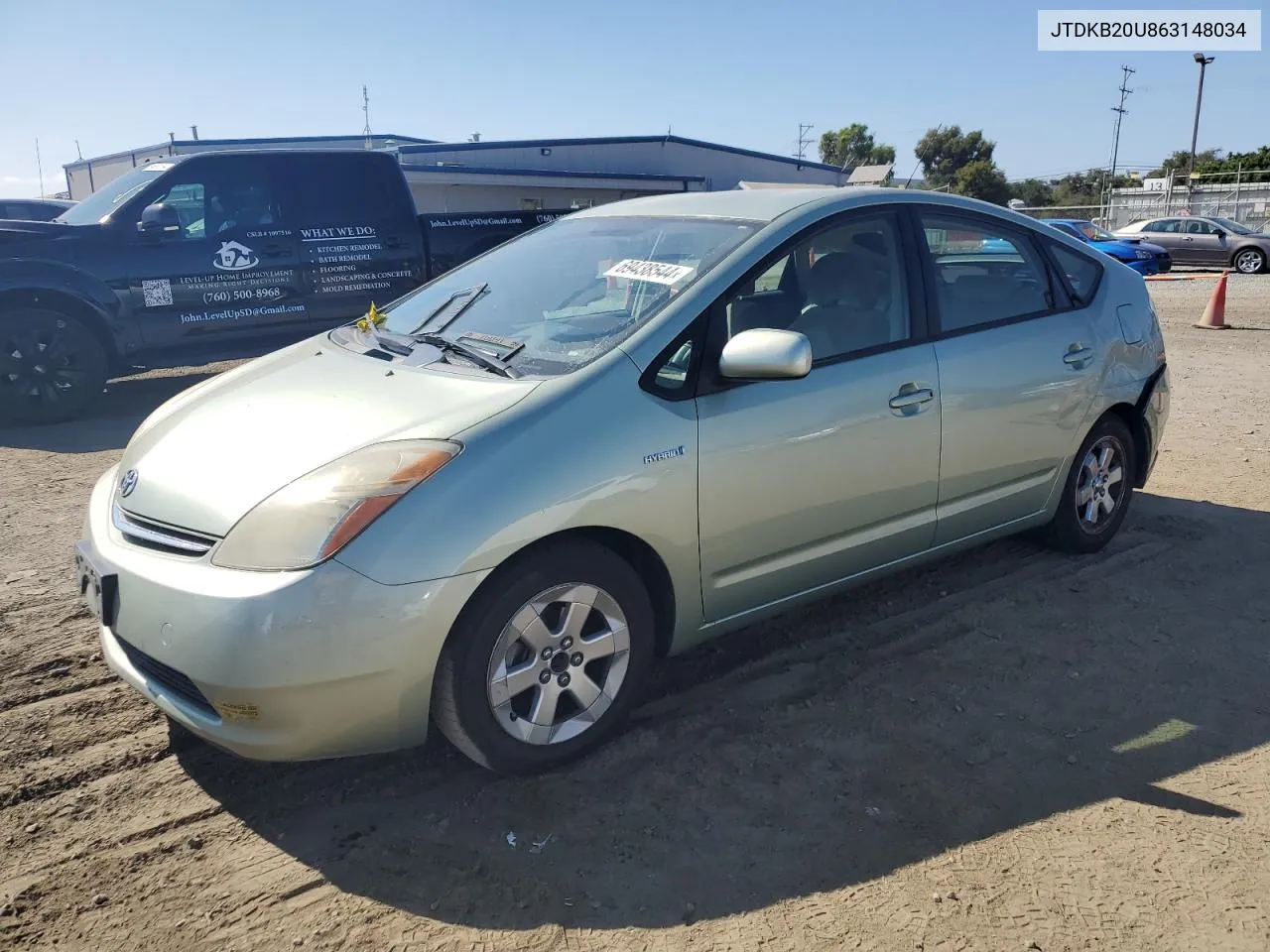 2006 Toyota Prius VIN: JTDKB20U863148034 Lot: 69438544