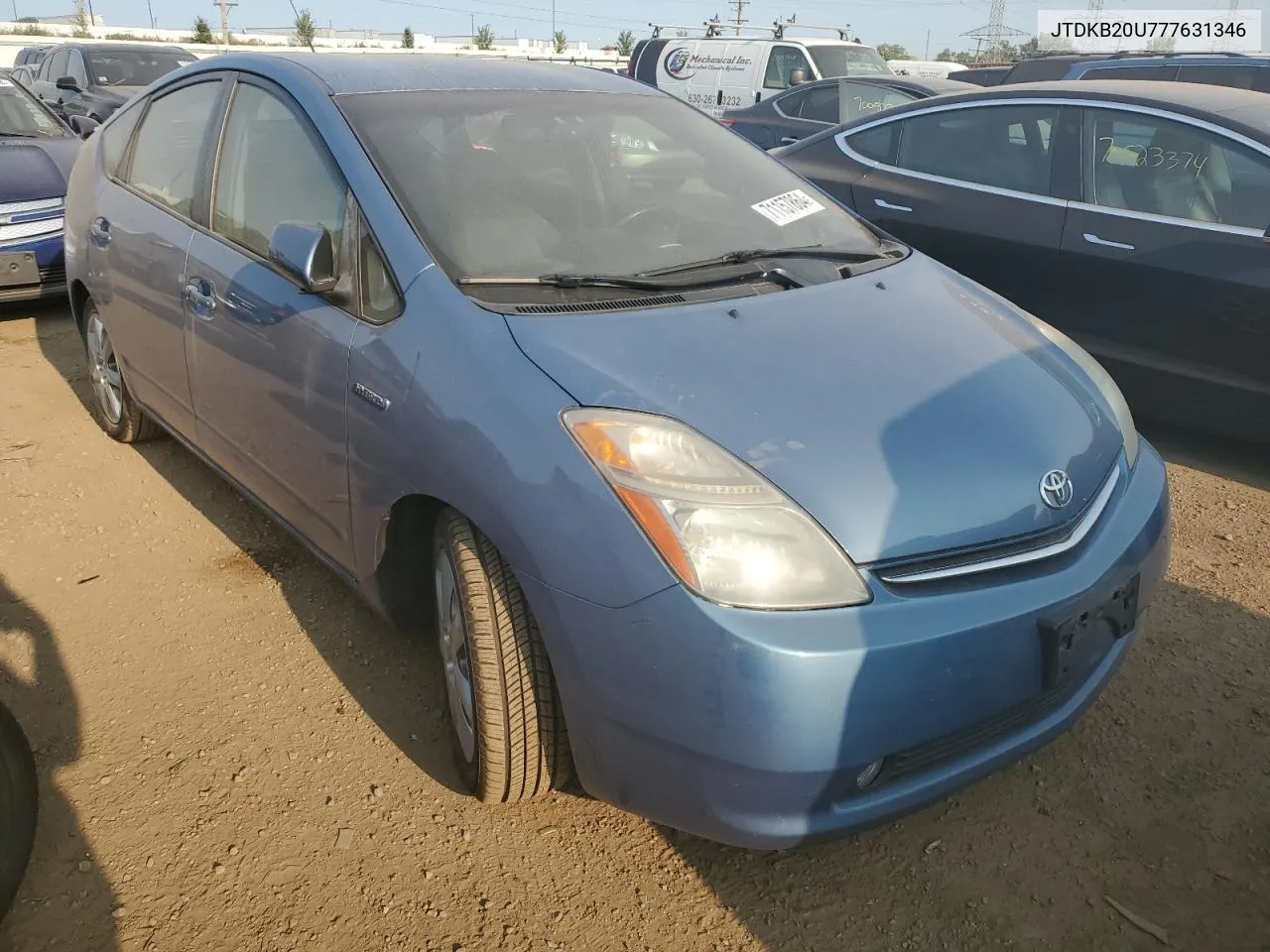 2007 Toyota Prius VIN: JTDKB20U777631346 Lot: 71157864