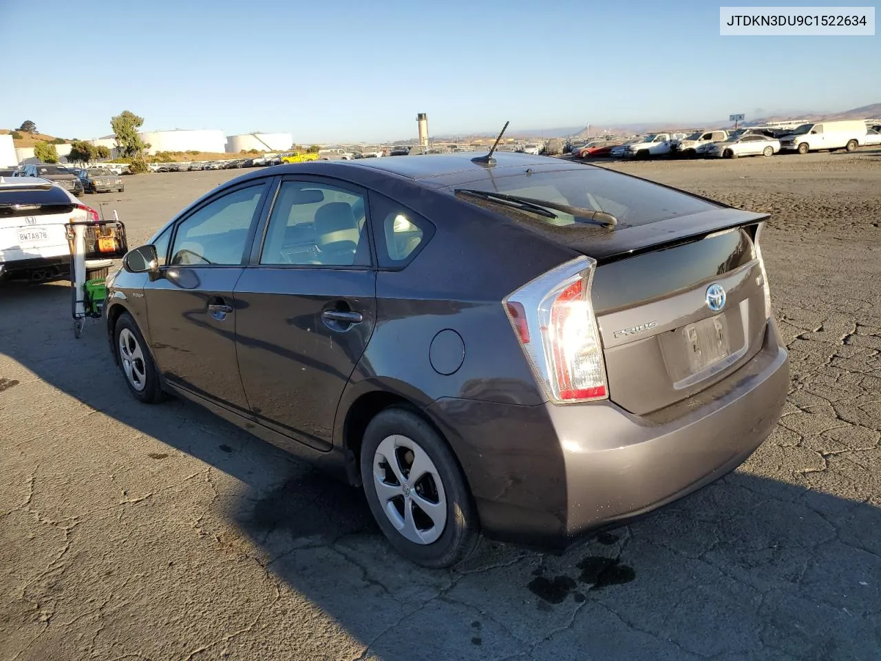 JTDKN3DU9C1522634 2012 Toyota Prius