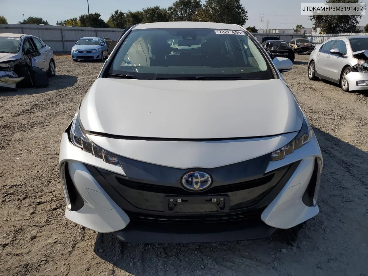 2021 Toyota Prius Prime Le VIN: JTDKAMFP3M3191497 Lot: 70225664