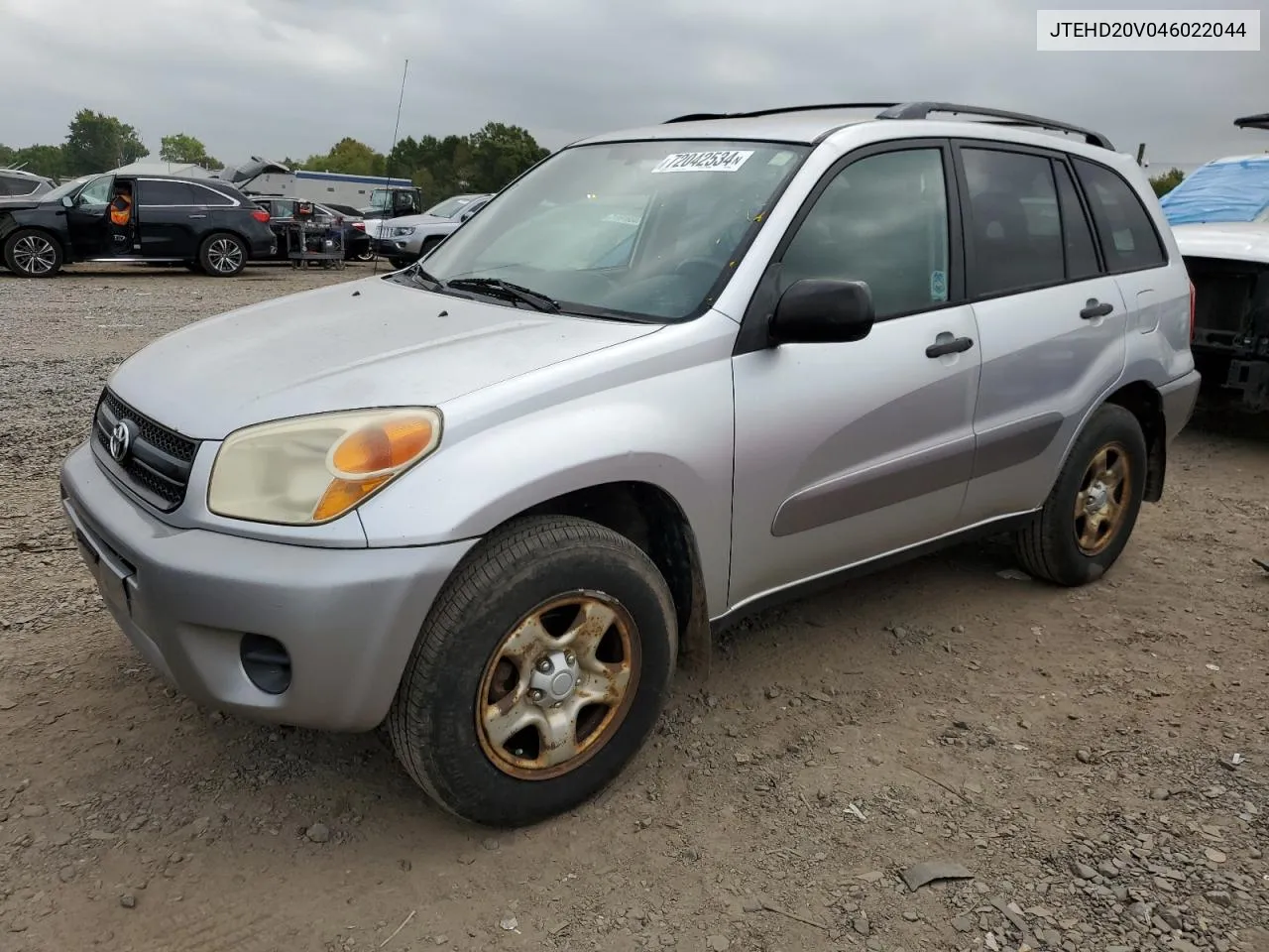 2004 Toyota Rav4 VIN: JTEHD20V046022044 Lot: 72042534