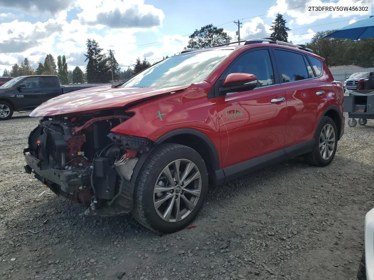 2T3DFREV5GW456302 2016 Toyota Rav4 Limited