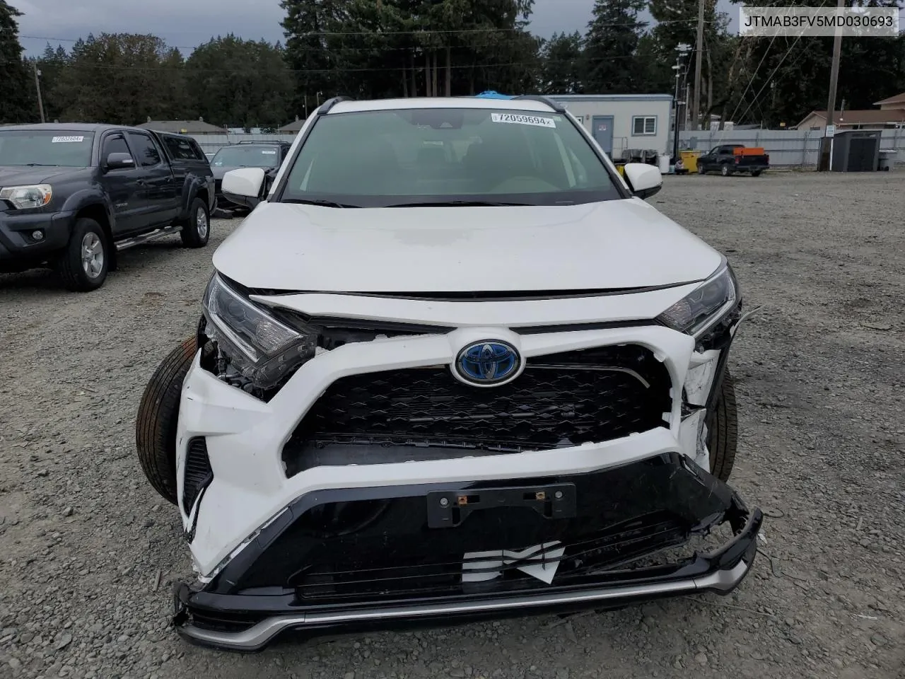 2021 Toyota Rav4 Prime Se VIN: JTMAB3FV5MD030693 Lot: 72059694