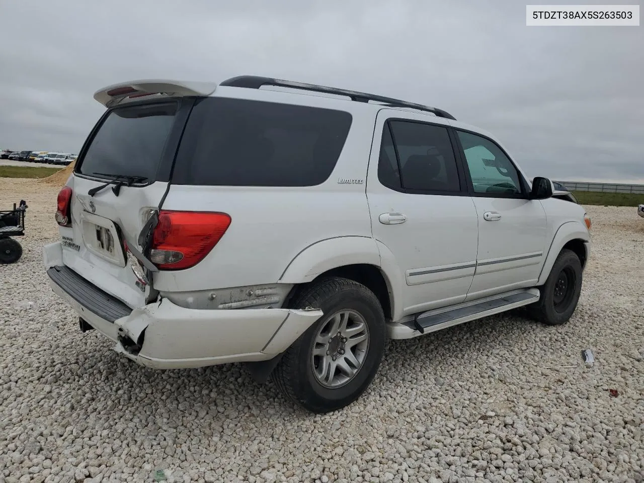 2005 Toyota Sequoia Limited VIN: 5TDZT38AX5S263503 Lot: 70773524