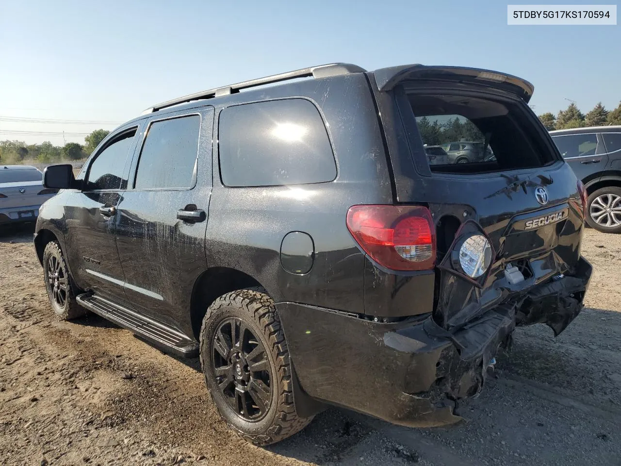 2019 Toyota Sequoia Sr5 VIN: 5TDBY5G17KS170594 Lot: 71819334