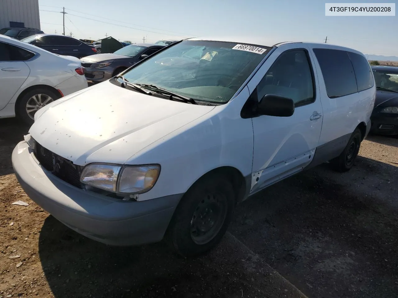 4T3GF19C4YU200208 2000 Toyota Sienna Ce