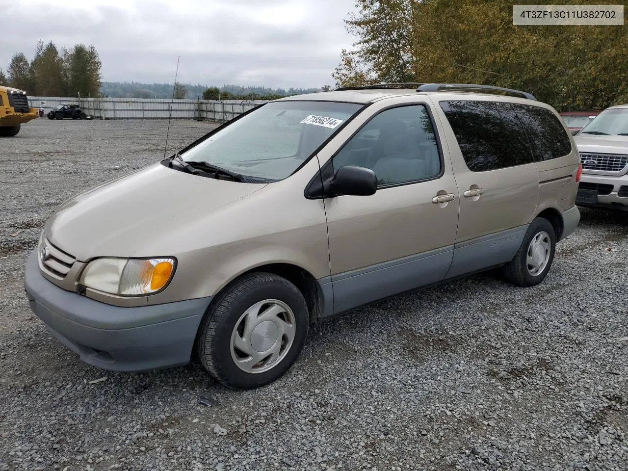 2001 Toyota Sienna Le VIN: 4T3ZF13C11U382702 Lot: 71856214