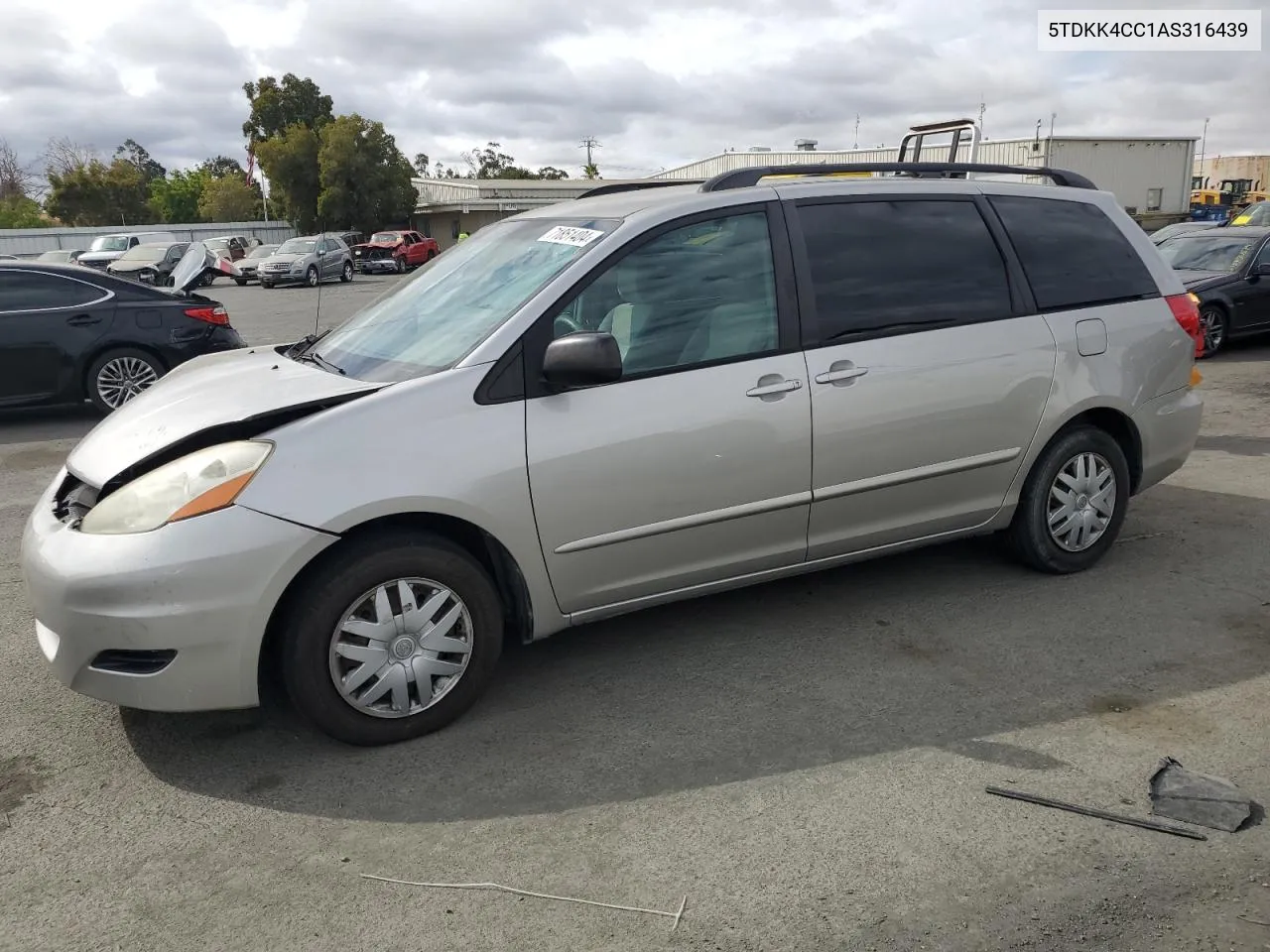 2010 Toyota Sienna Ce VIN: 5TDKK4CC1AS316439 Lot: 71851404