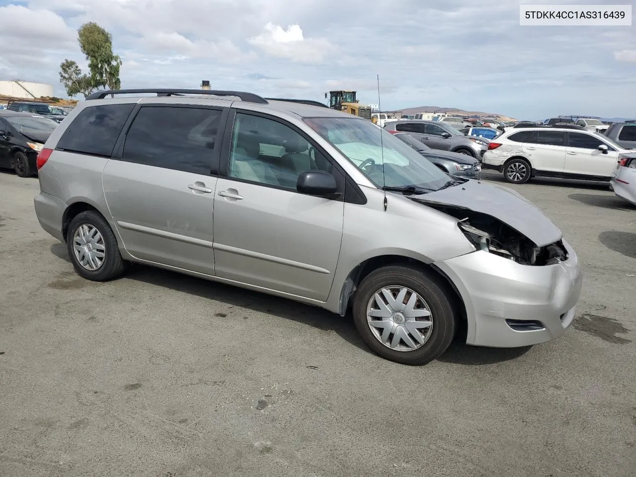 2010 Toyota Sienna Ce VIN: 5TDKK4CC1AS316439 Lot: 71851404