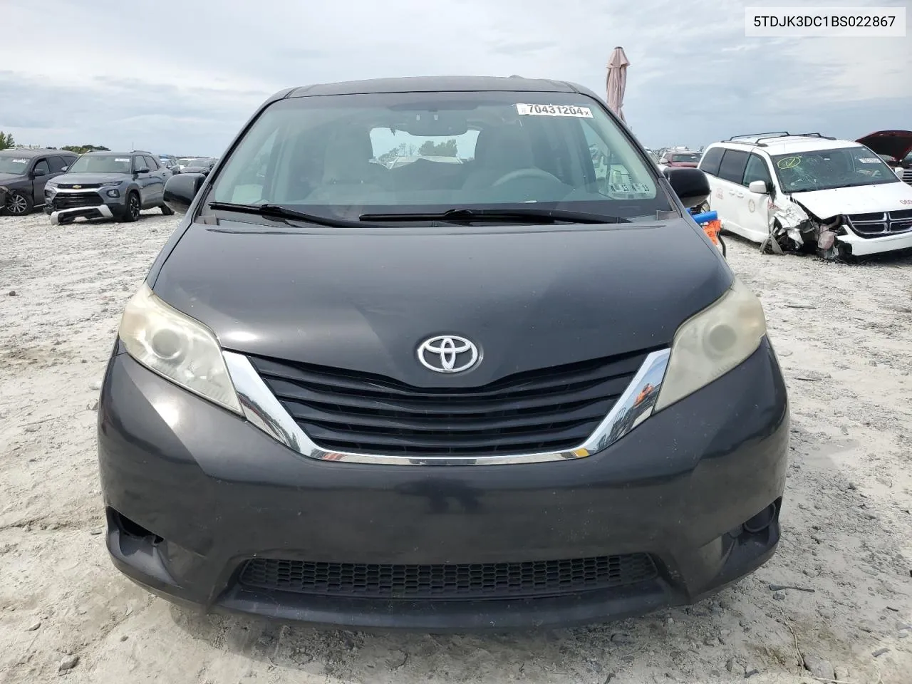 2011 Toyota Sienna Le VIN: 5TDJK3DC1BS022867 Lot: 70431204