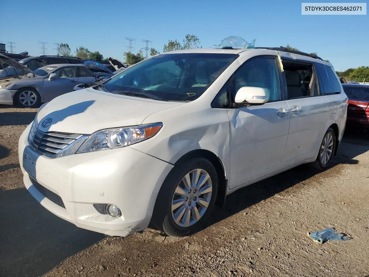 2014 Toyota Sienna Xle VIN: 5TDYK3DC8ES462071 Lot: 70451724