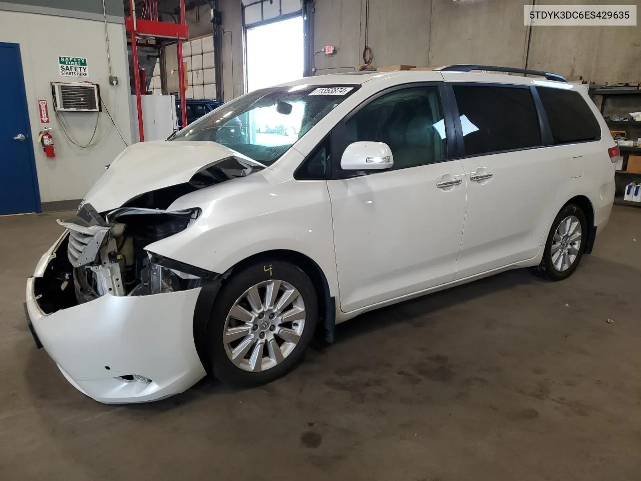 2014 Toyota Sienna Xle VIN: 5TDYK3DC6ES429635 Lot: 71353874