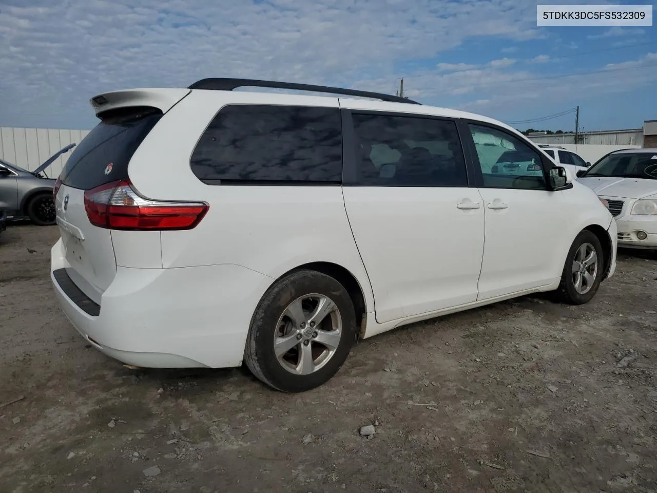 2015 Toyota Sienna Le VIN: 5TDKK3DC5FS532309 Lot: 71862224