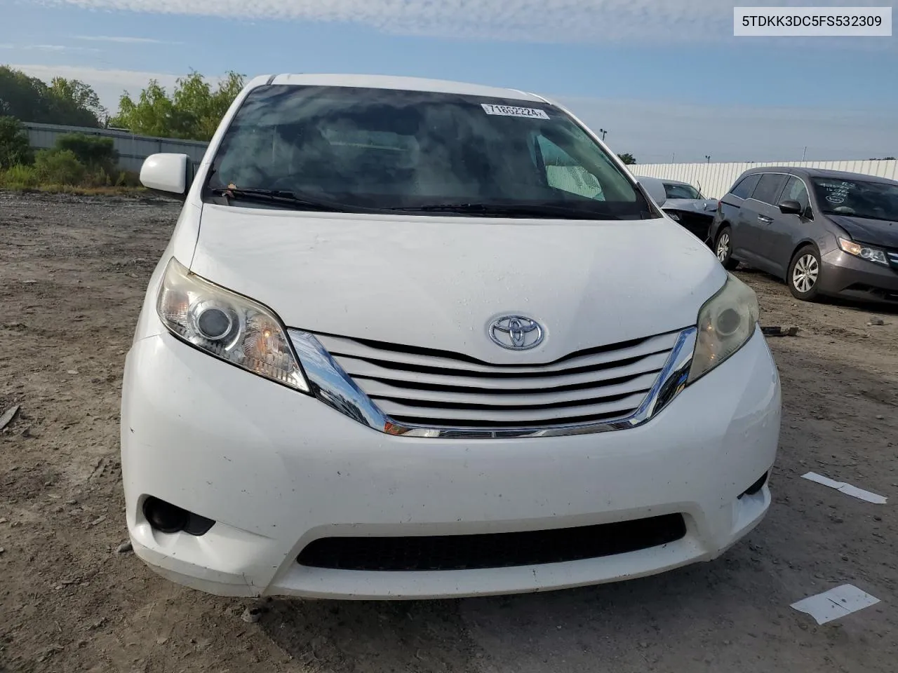 2015 Toyota Sienna Le VIN: 5TDKK3DC5FS532309 Lot: 71862224