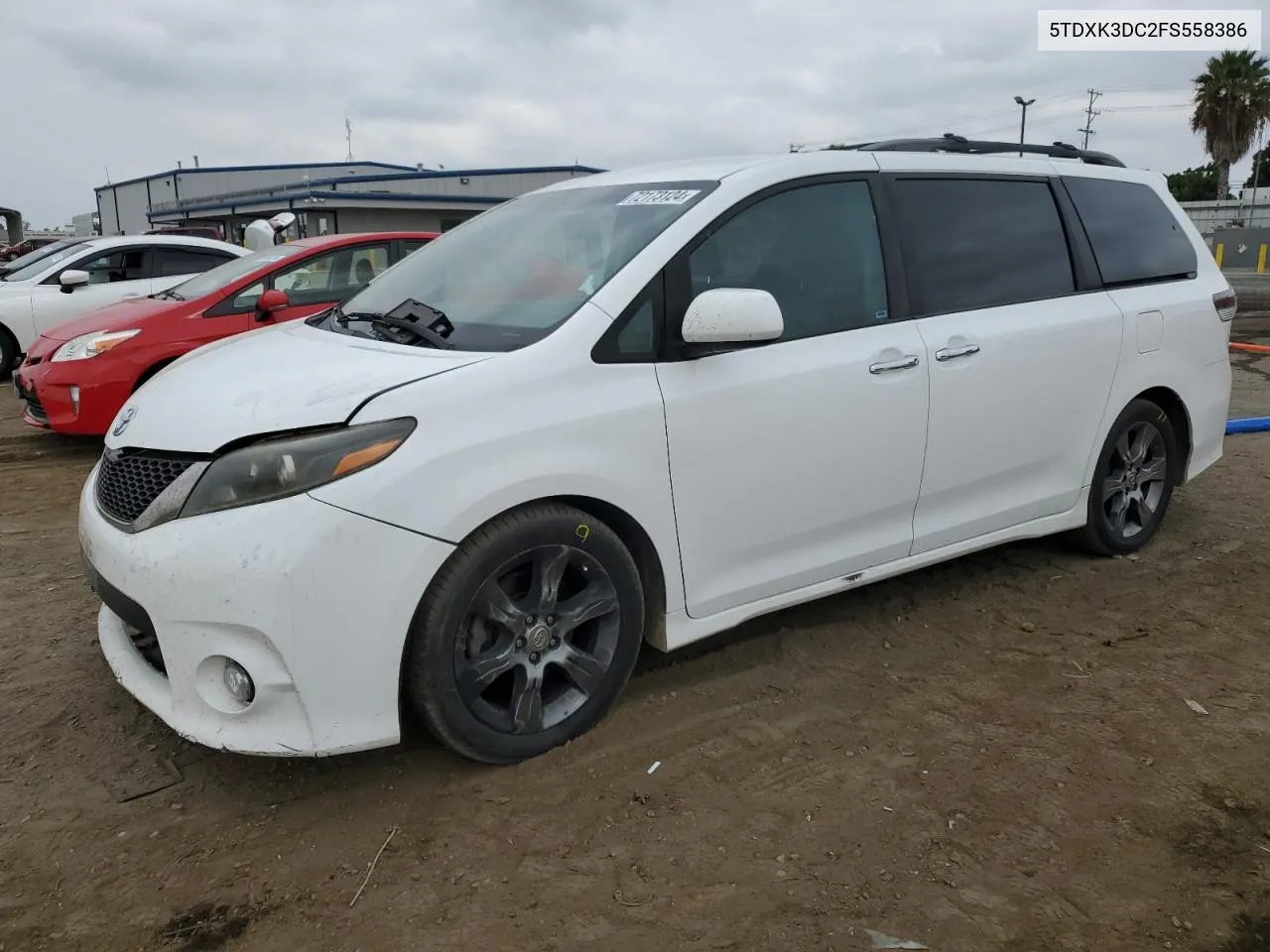 2015 Toyota Sienna Sport VIN: 5TDXK3DC2FS558386 Lot: 72173124