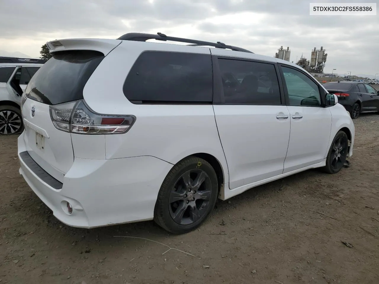 2015 Toyota Sienna Sport VIN: 5TDXK3DC2FS558386 Lot: 72173124