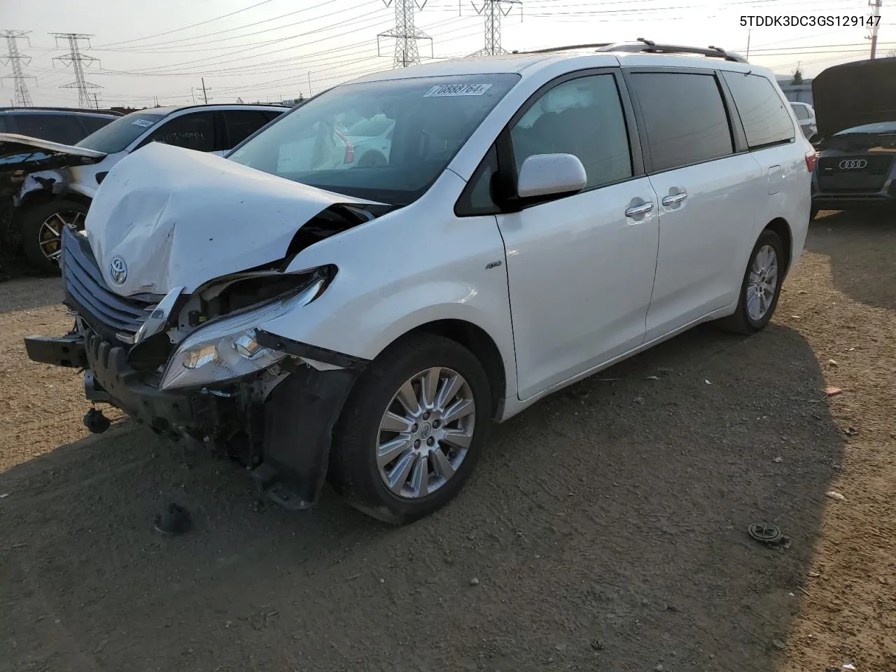 5TDDK3DC3GS129147 2016 Toyota Sienna Xle