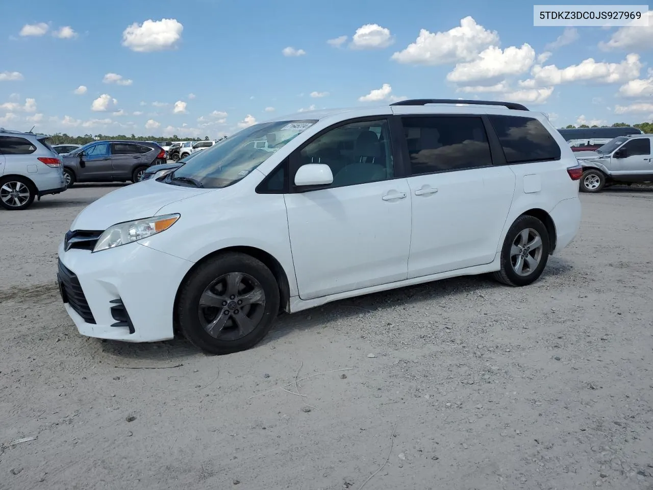 2018 Toyota Sienna Le VIN: 5TDKZ3DC0JS927969 Lot: 71645224