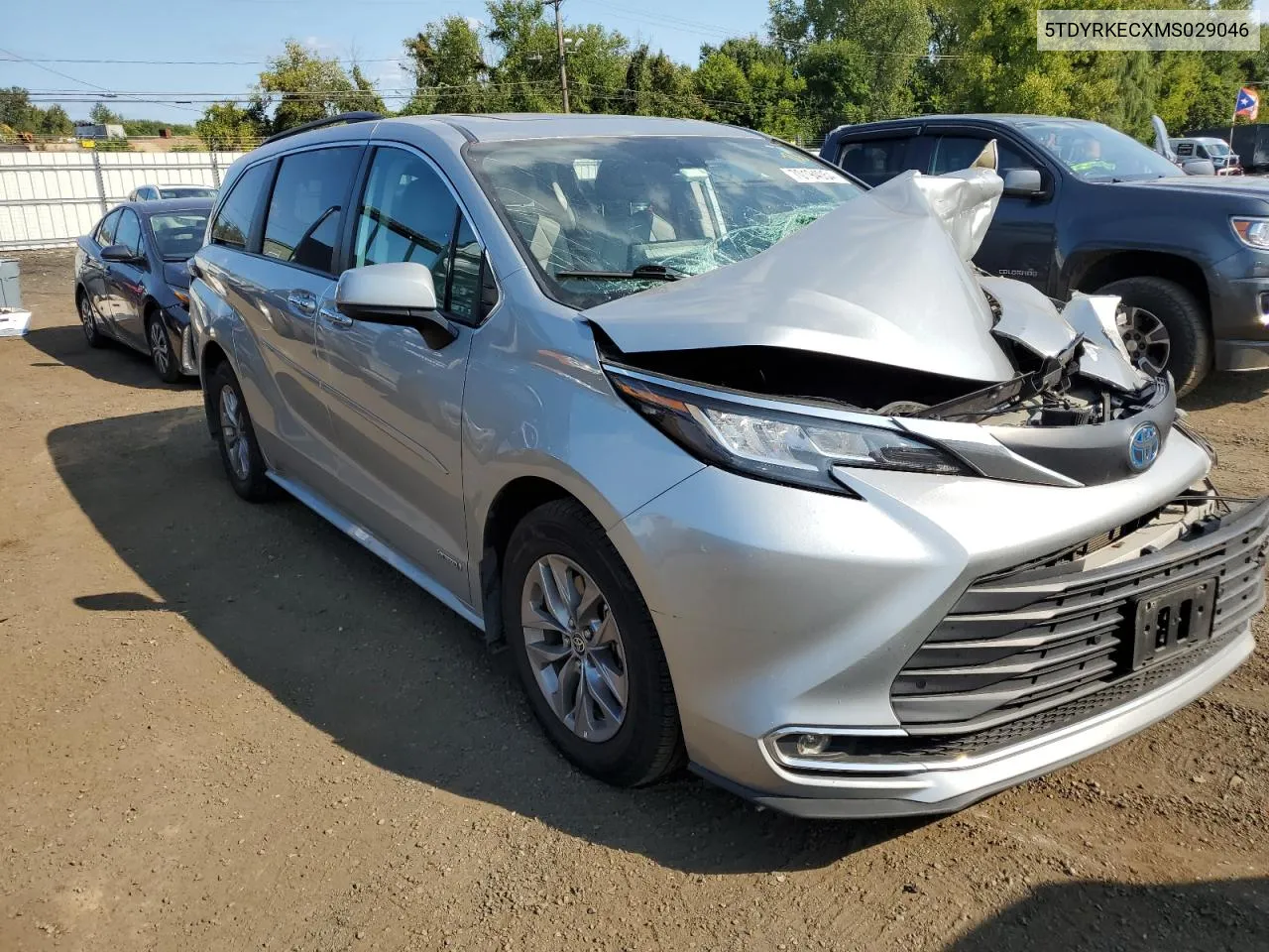 2021 Toyota Sienna Xle VIN: 5TDYRKECXMS029046 Lot: 70194054