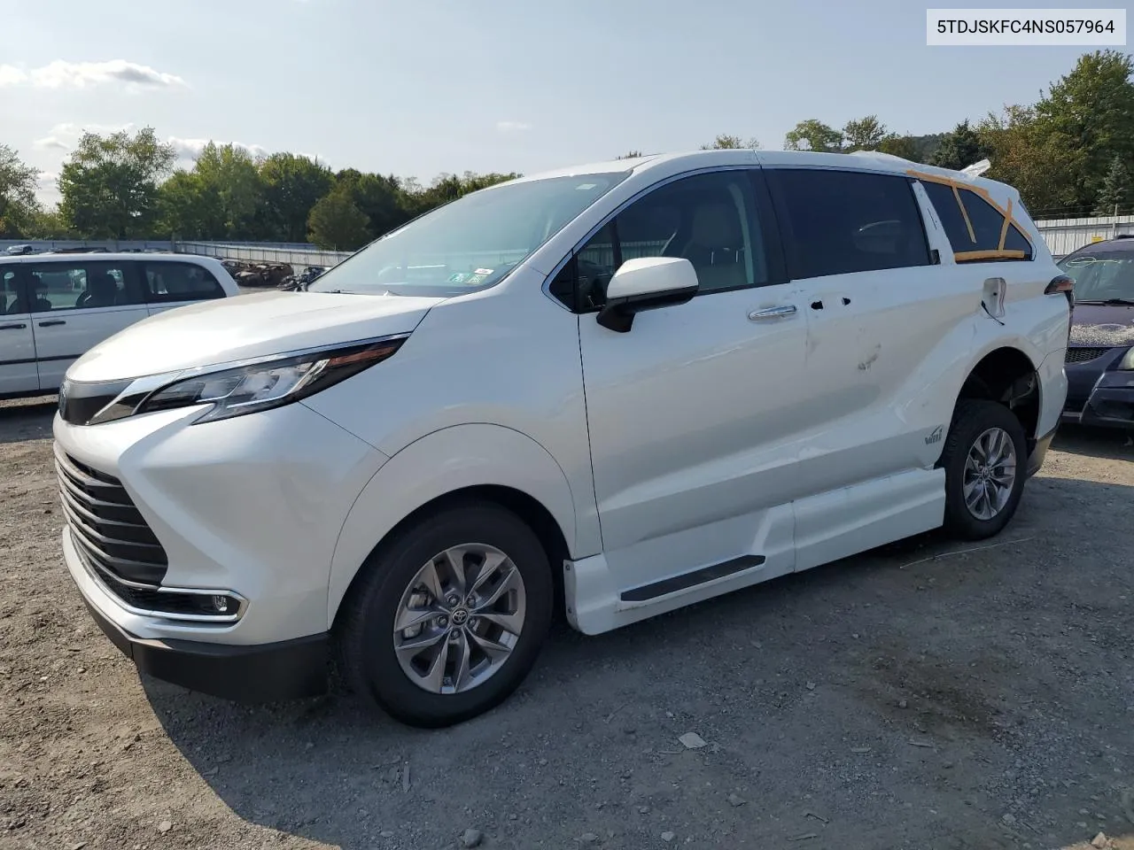 2022 Toyota Sienna Xle VIN: 5TDJSKFC4NS057964 Lot: 69337314