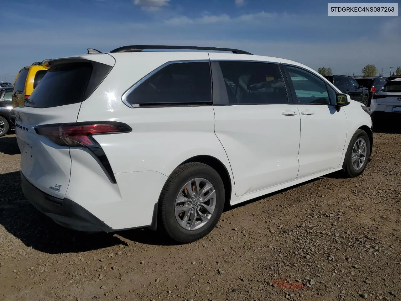 2022 Toyota Sienna Le VIN: 5TDGRKEC4NS087263 Lot: 72374174