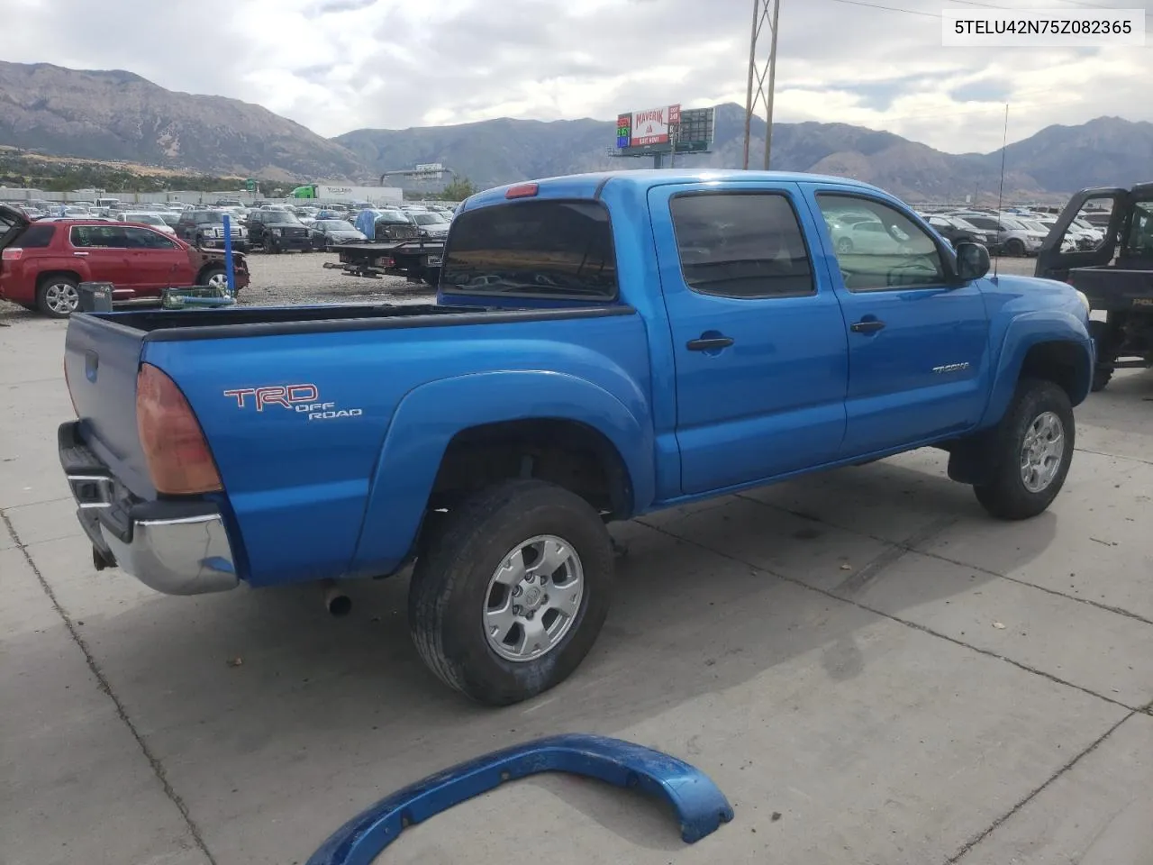 2005 Toyota Tacoma Double Cab VIN: 5TELU42N75Z082365 Lot: 70712834