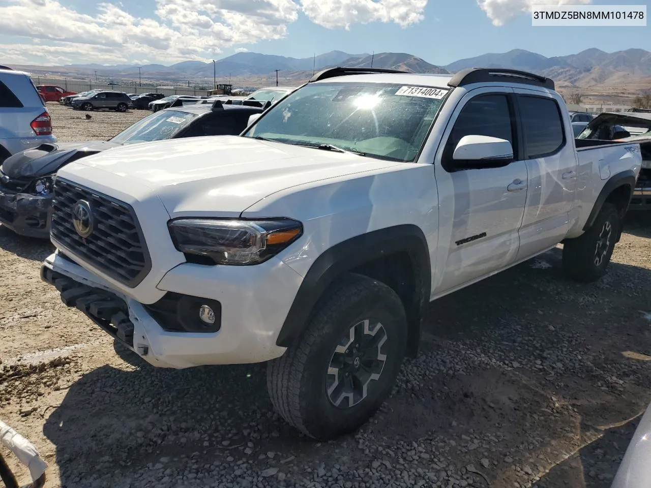 2021 Toyota Tacoma Double Cab VIN: 3TMDZ5BN8MM101478 Lot: 71314004