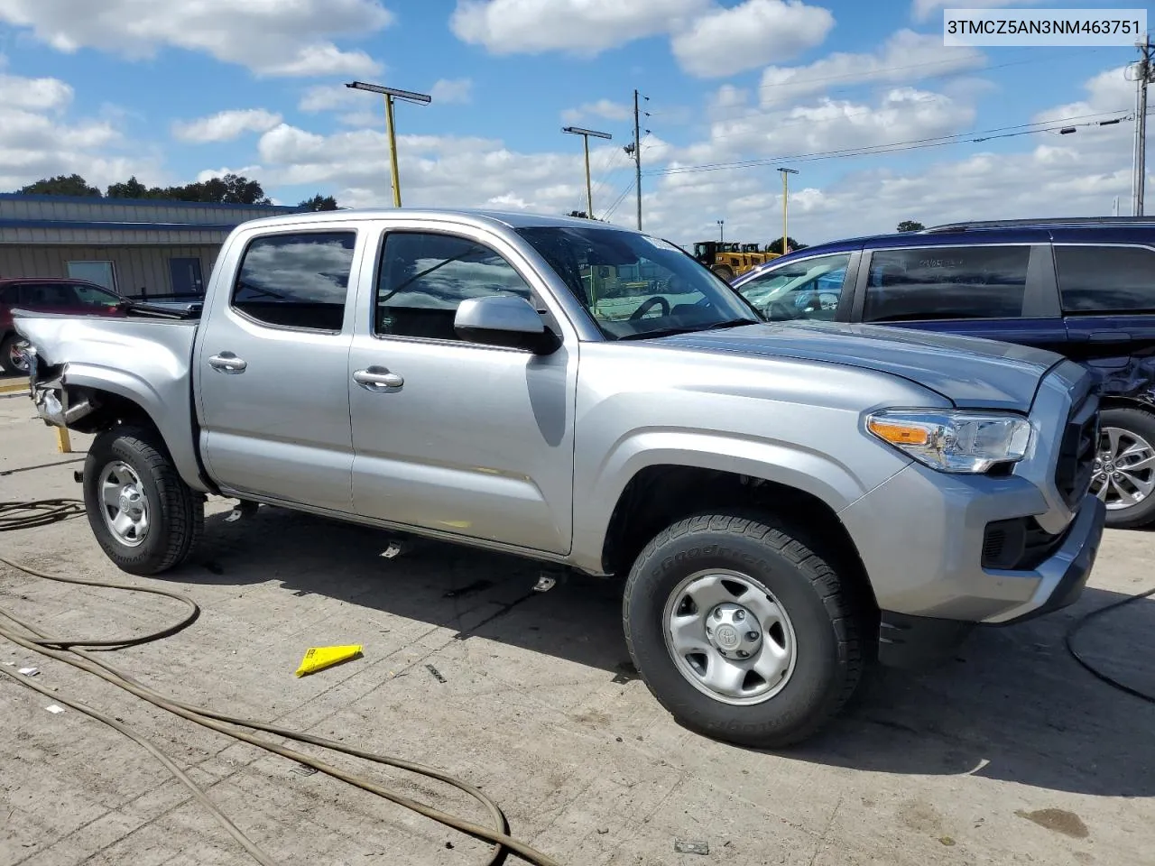 2022 Toyota Tacoma Double Cab VIN: 3TMCZ5AN3NM463751 Lot: 72183544