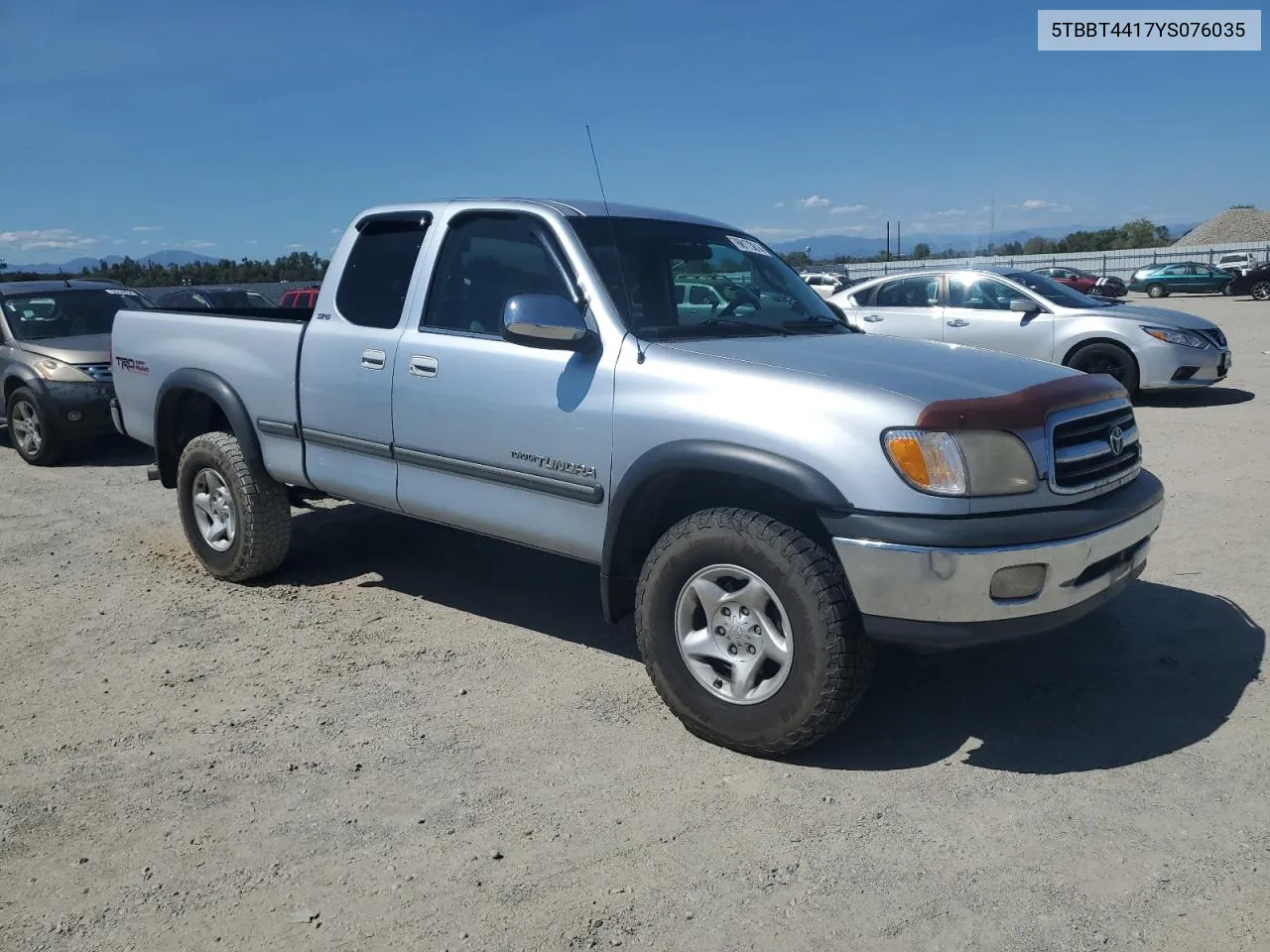 2000 Toyota Tundra Access Cab VIN: 5TBBT4417YS076035 Lot: 68173614