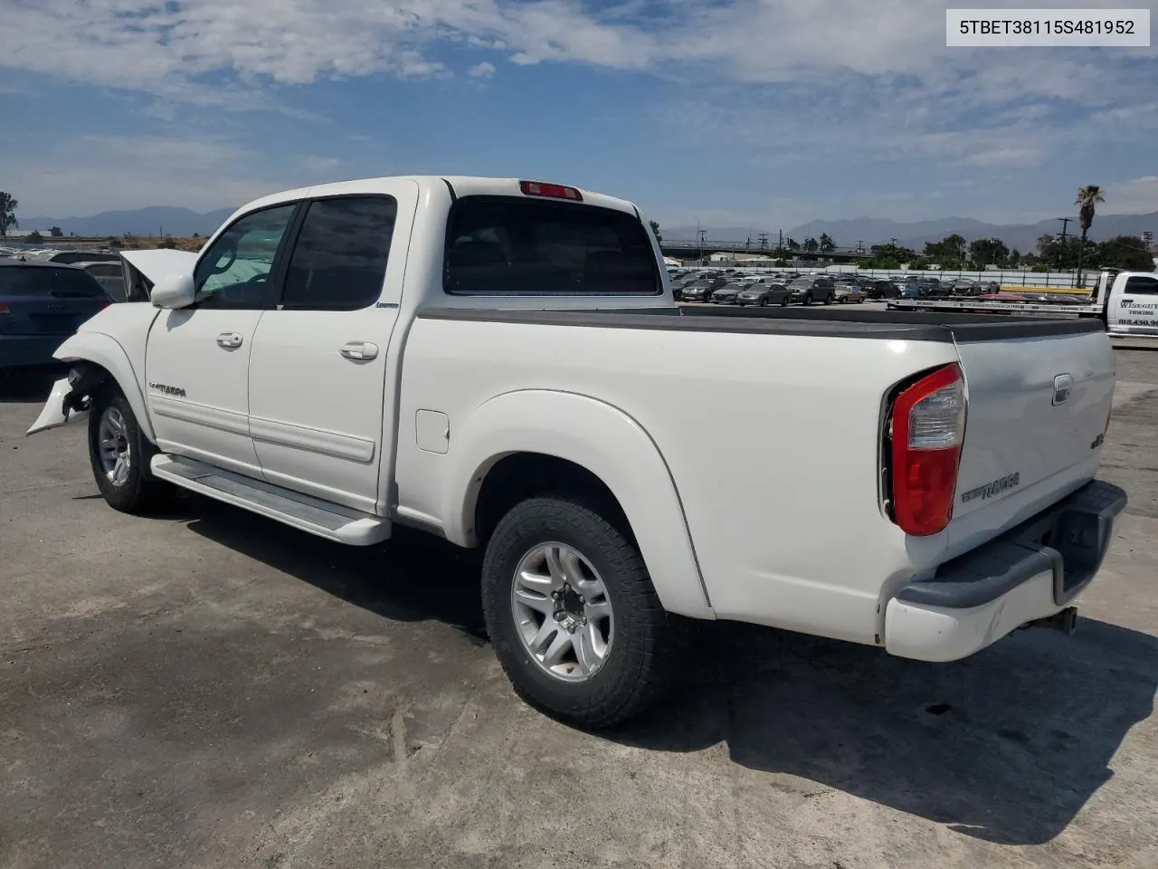 2005 Toyota Tundra Double Cab Limited VIN: 5TBET38115S481952 Lot: 63837674