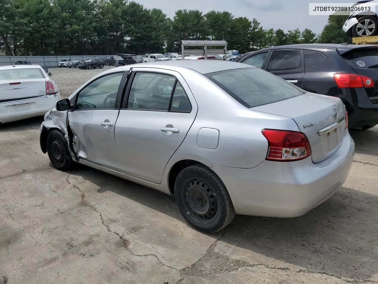 2008 Toyota Yaris VIN: JTDBT923881206913 Lot: 63788994