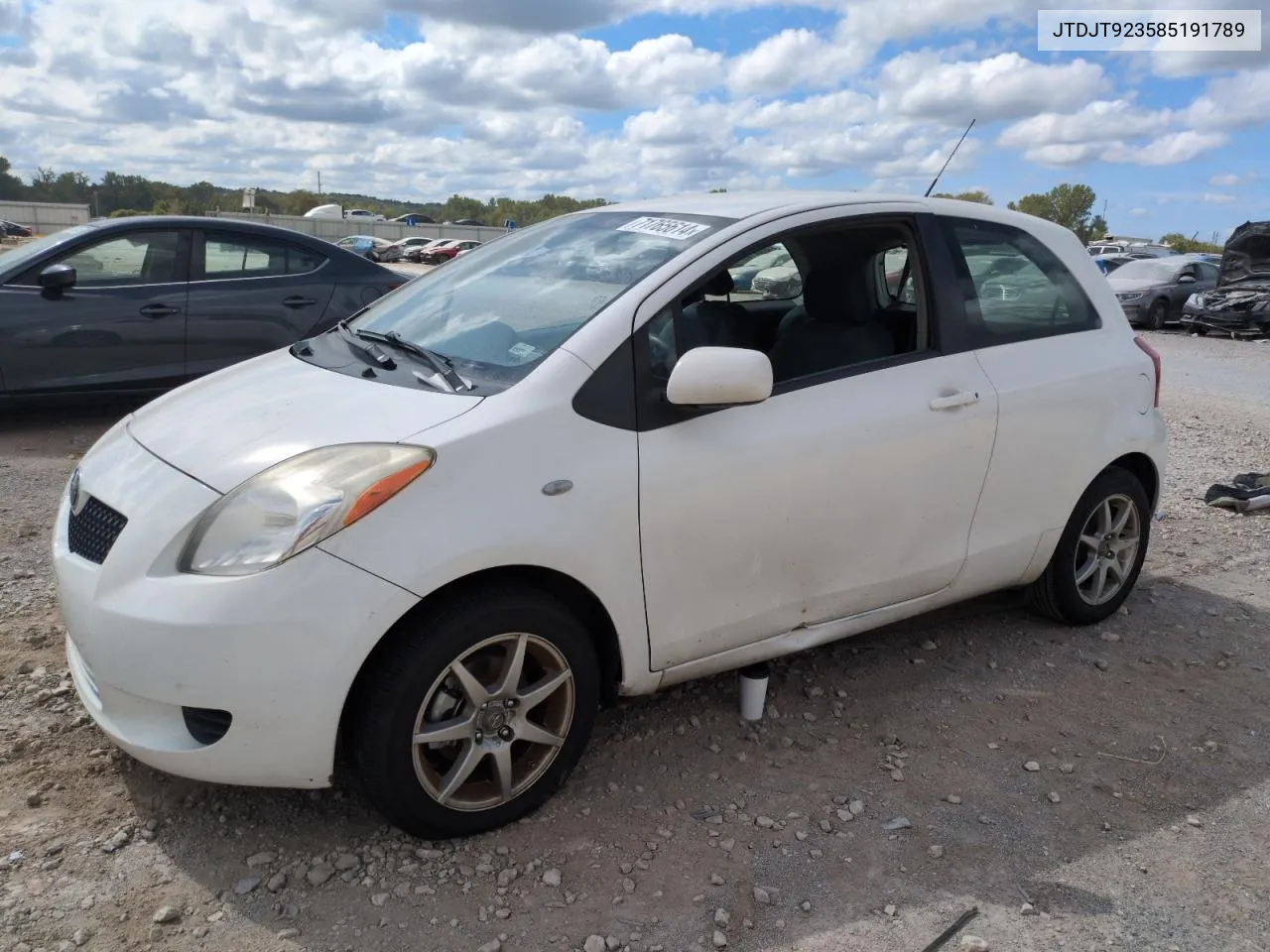 2008 Toyota Yaris VIN: JTDJT923585191789 Lot: 71765614