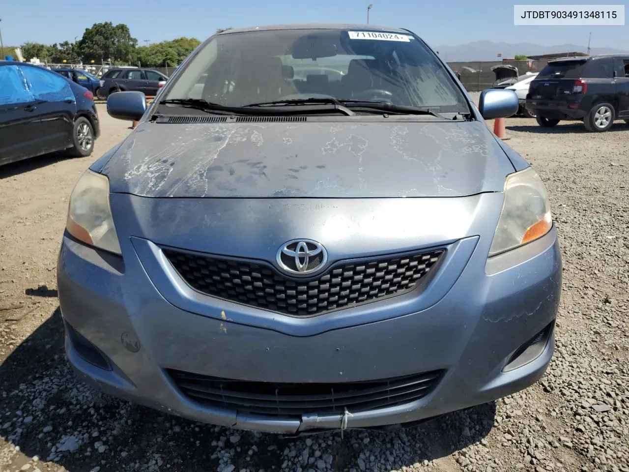 2009 Toyota Yaris VIN: JTDBT903491348115 Lot: 71104024