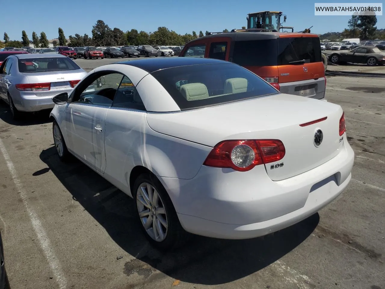 2010 Volkswagen Eos Turbo VIN: WVWBA7AH5AV014838 Lot: 67608664