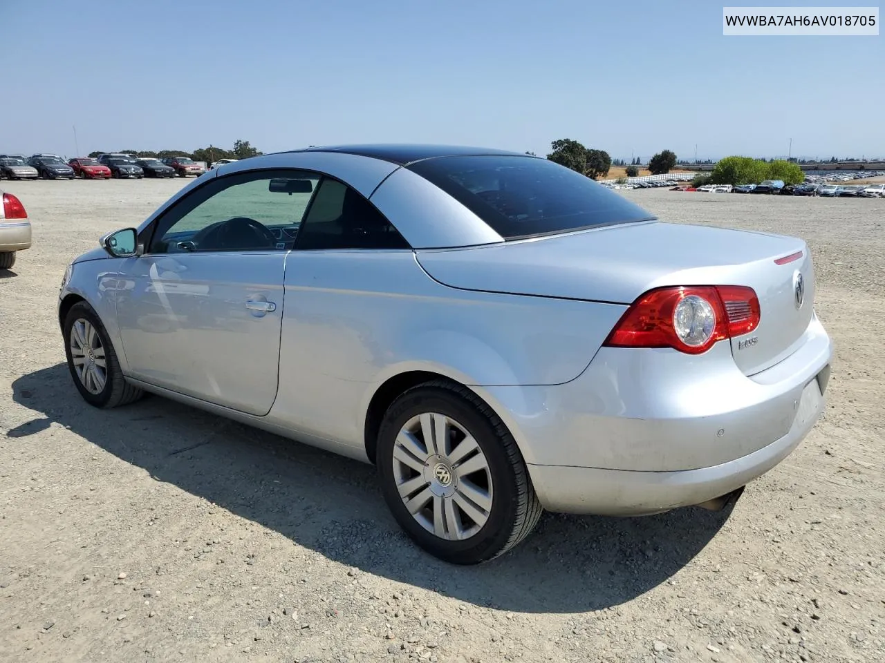 2010 Volkswagen Eos Turbo VIN: WVWBA7AH6AV018705 Lot: 70000044