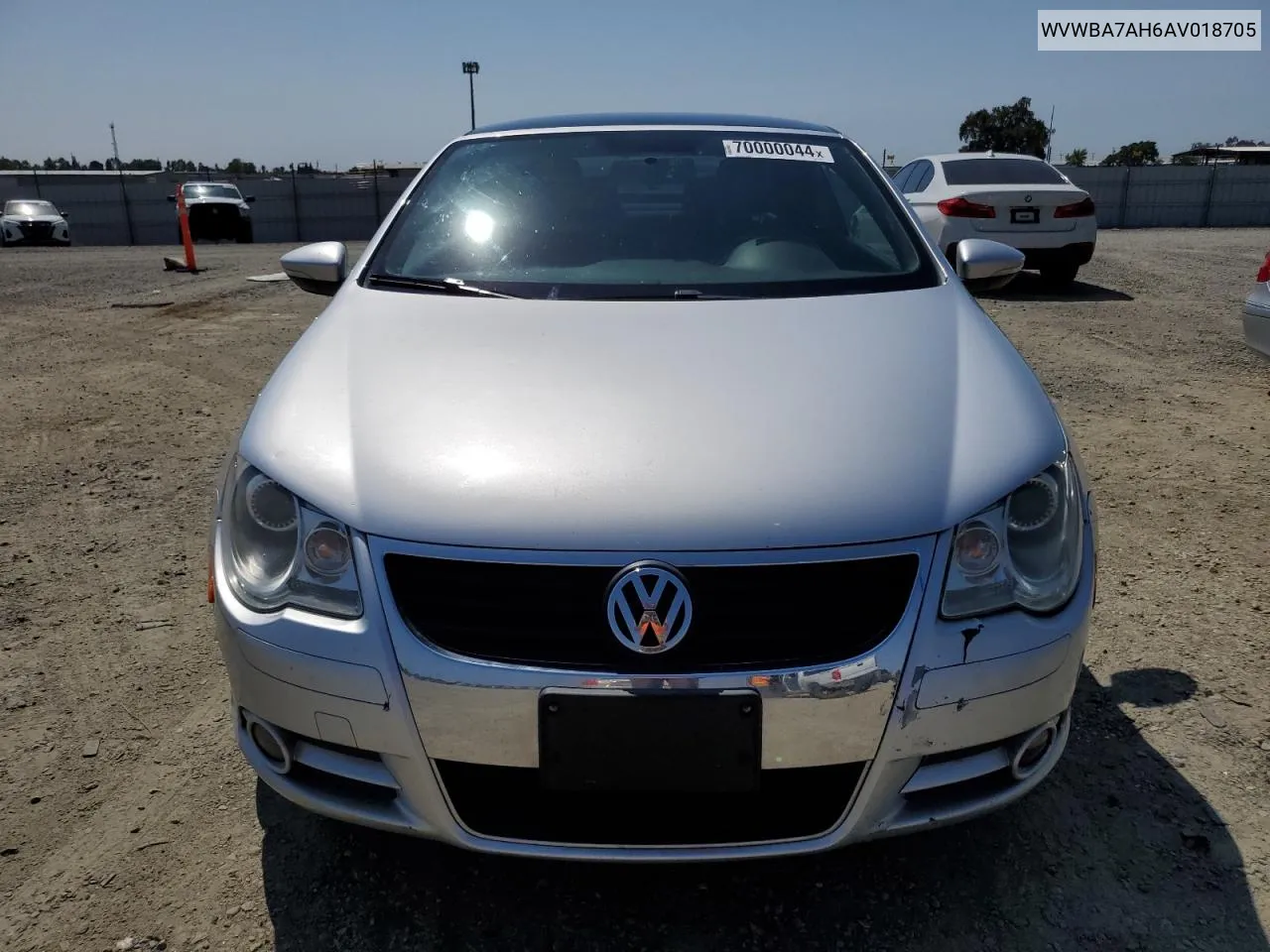 2010 Volkswagen Eos Turbo VIN: WVWBA7AH6AV018705 Lot: 70000044