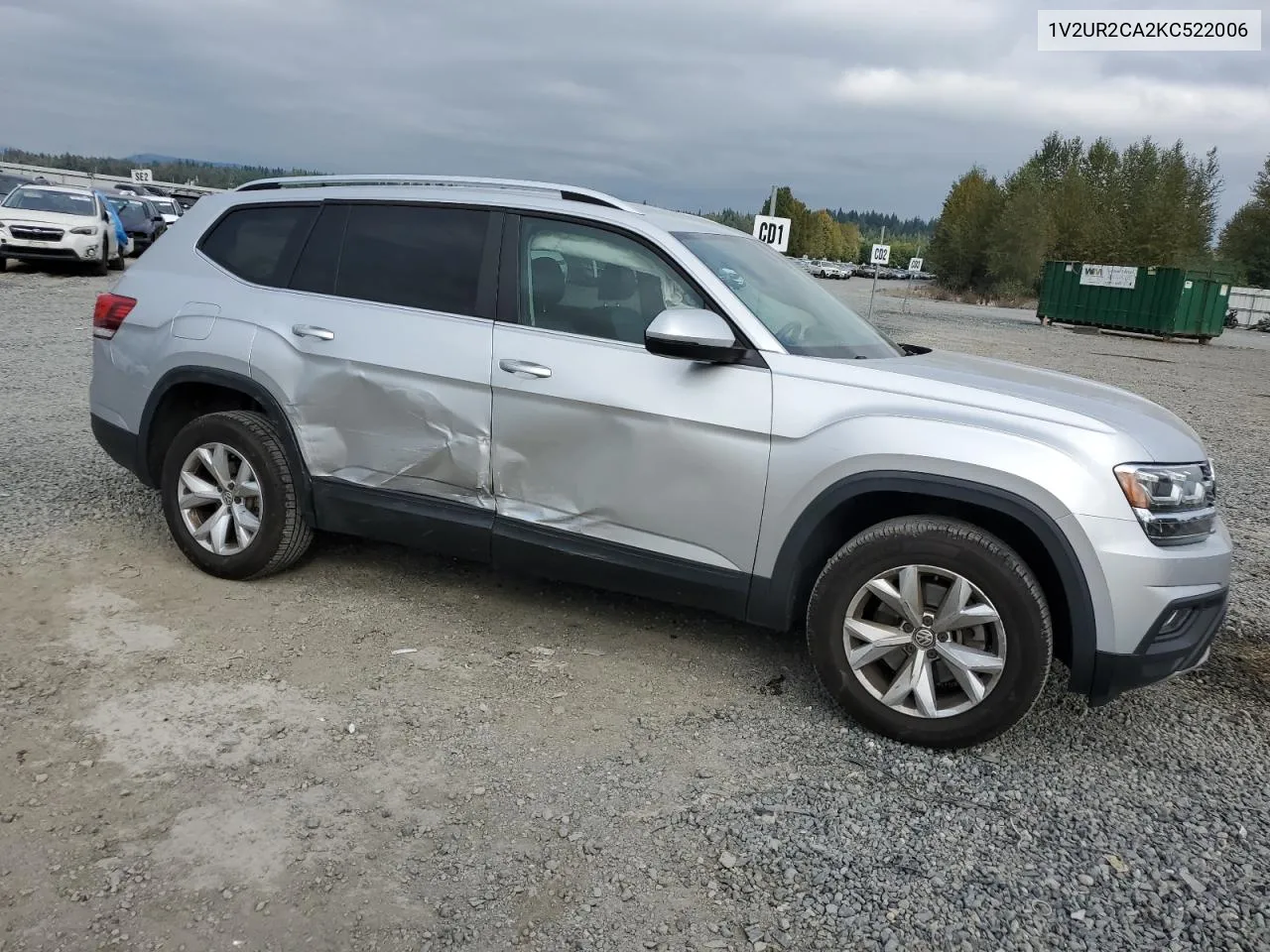 2019 Volkswagen Atlas Se VIN: 1V2UR2CA2KC522006 Lot: 70882214